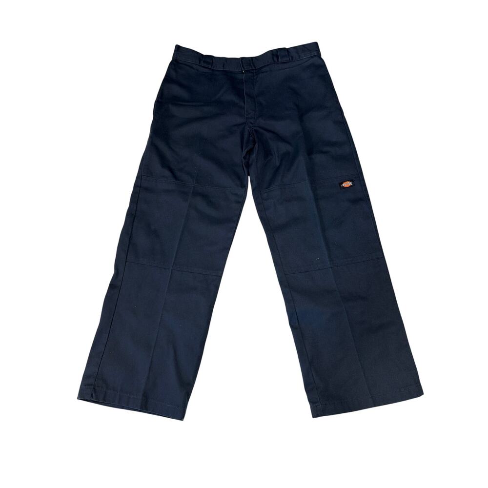 Dickies Men's Loose Fit Sz 36 by 30 Dark Blue Double Knee Workwear Carpenter